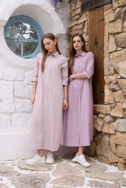 Lightweight Cotton Stripe Dress