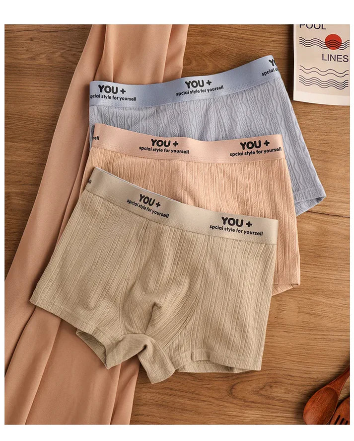 4 PCS - YOU+ Pure Cotton Men's Briefs