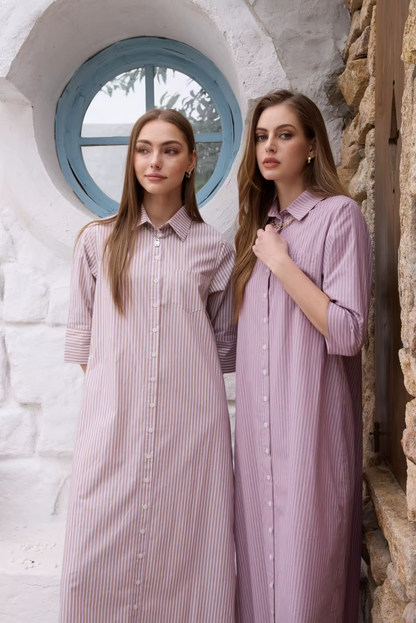 Lightweight Cotton Stripe Dress