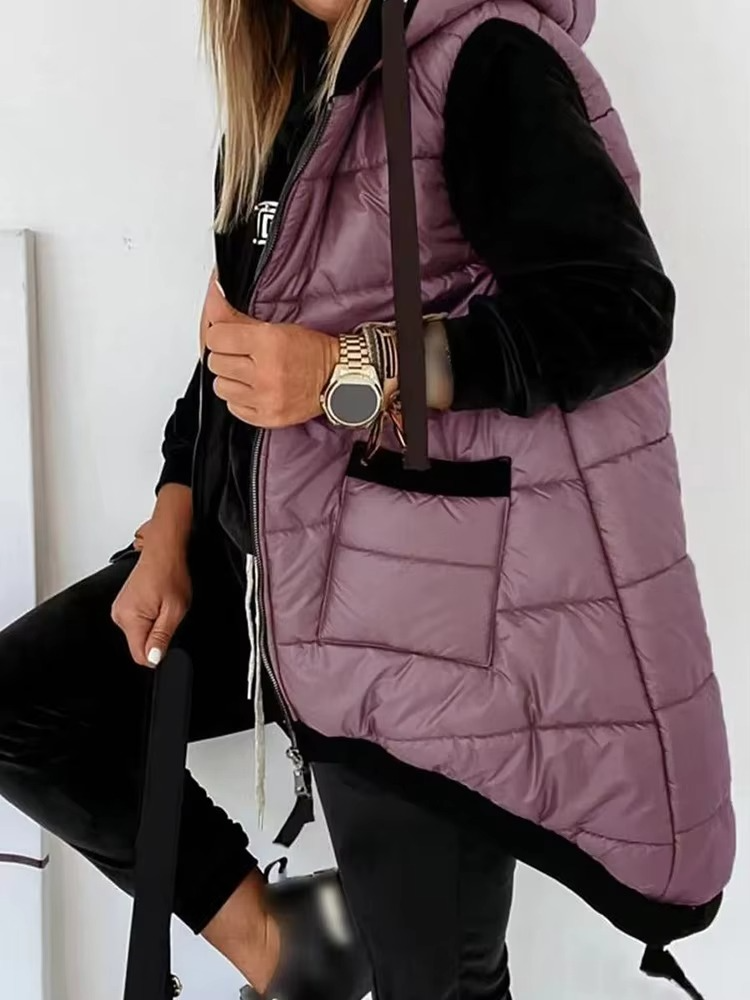 Longline Hooded Puffer Vest