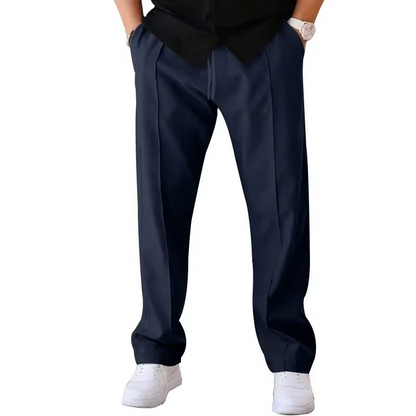 Relaxed Straight-Leg Trousers