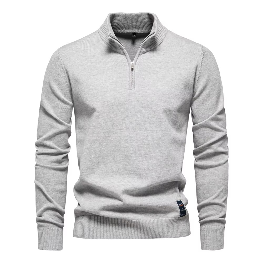 Premium Cotton Quarter-Zip Pullover
