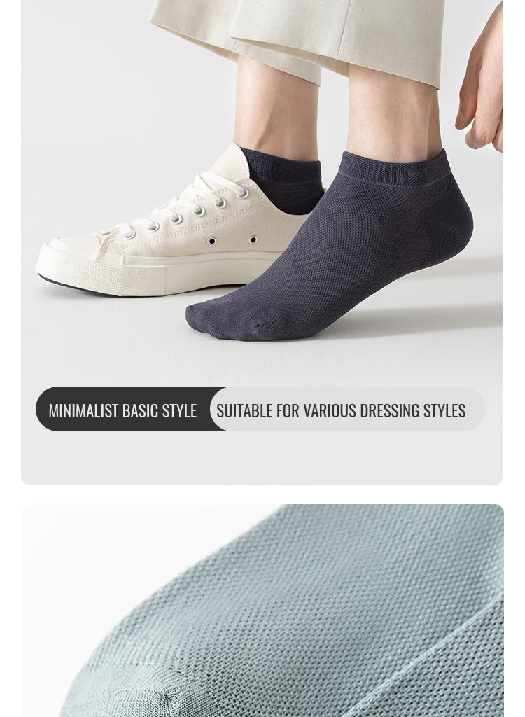 (5 Pairs) Mix Antibacterial Anti Odor Bamboo Socks