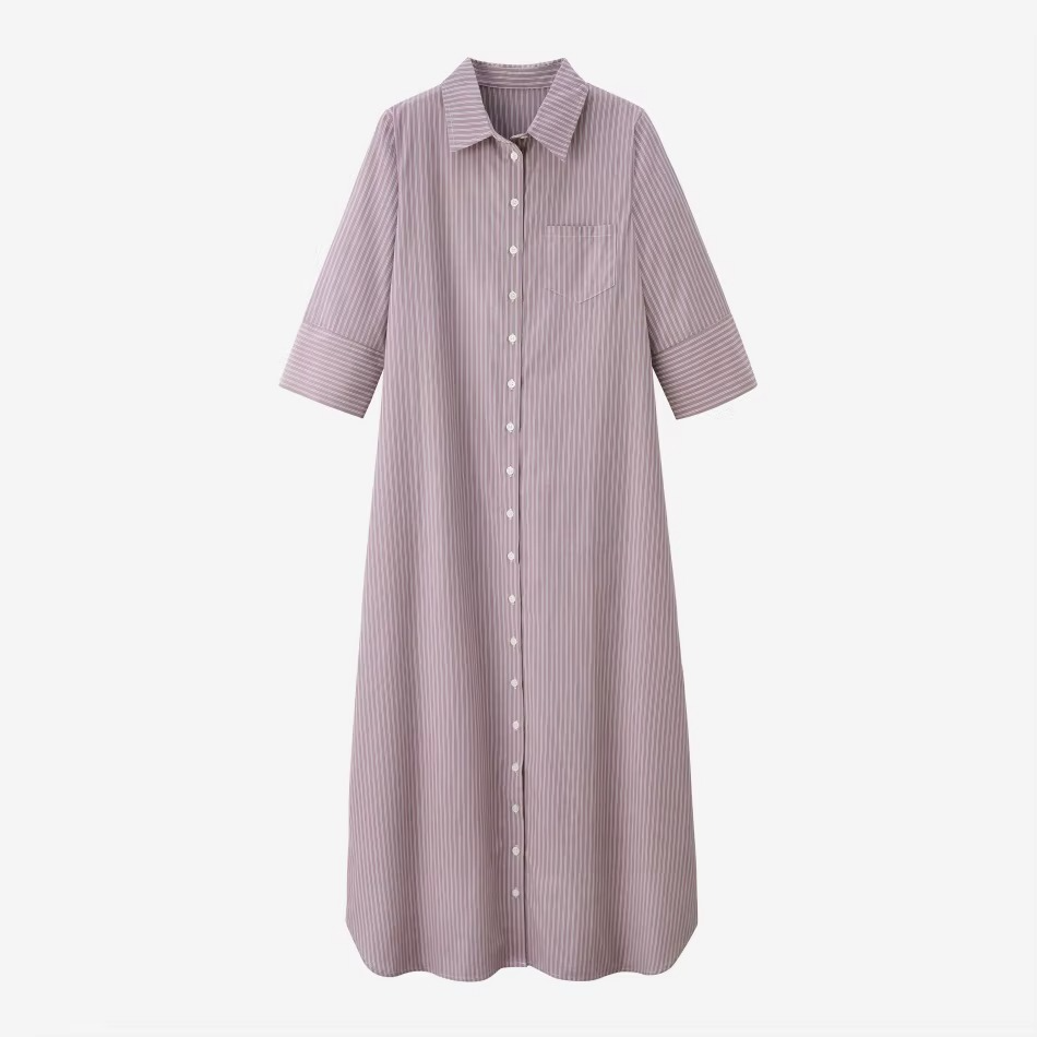 Lightweight Cotton Stripe Dress
