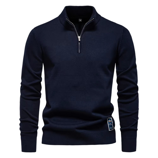 Premium Cotton Quarter-Zip Pullover
