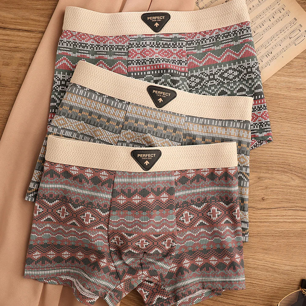 BoldComfort™ 4-Pack Retro Cotton Boxers