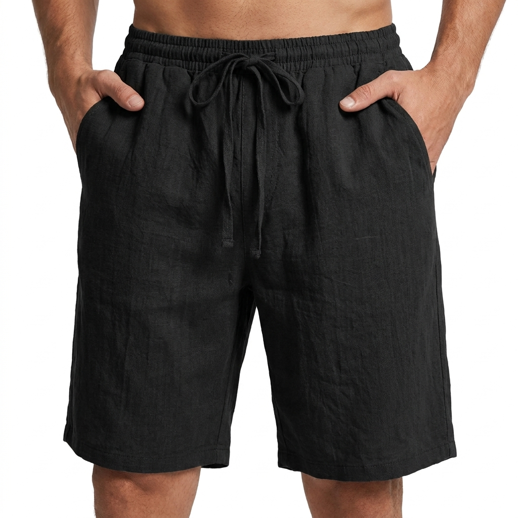 Linen Drawstring Shorts