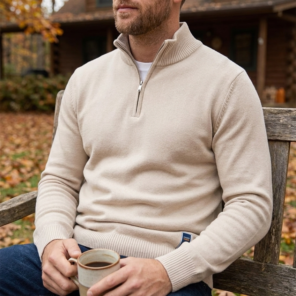 Premium Cotton Quarter-Zip Pullover