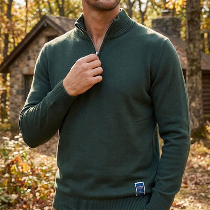 Premium Cotton Quarter-Zip Pullover