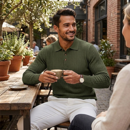Textured Jacquard Polo