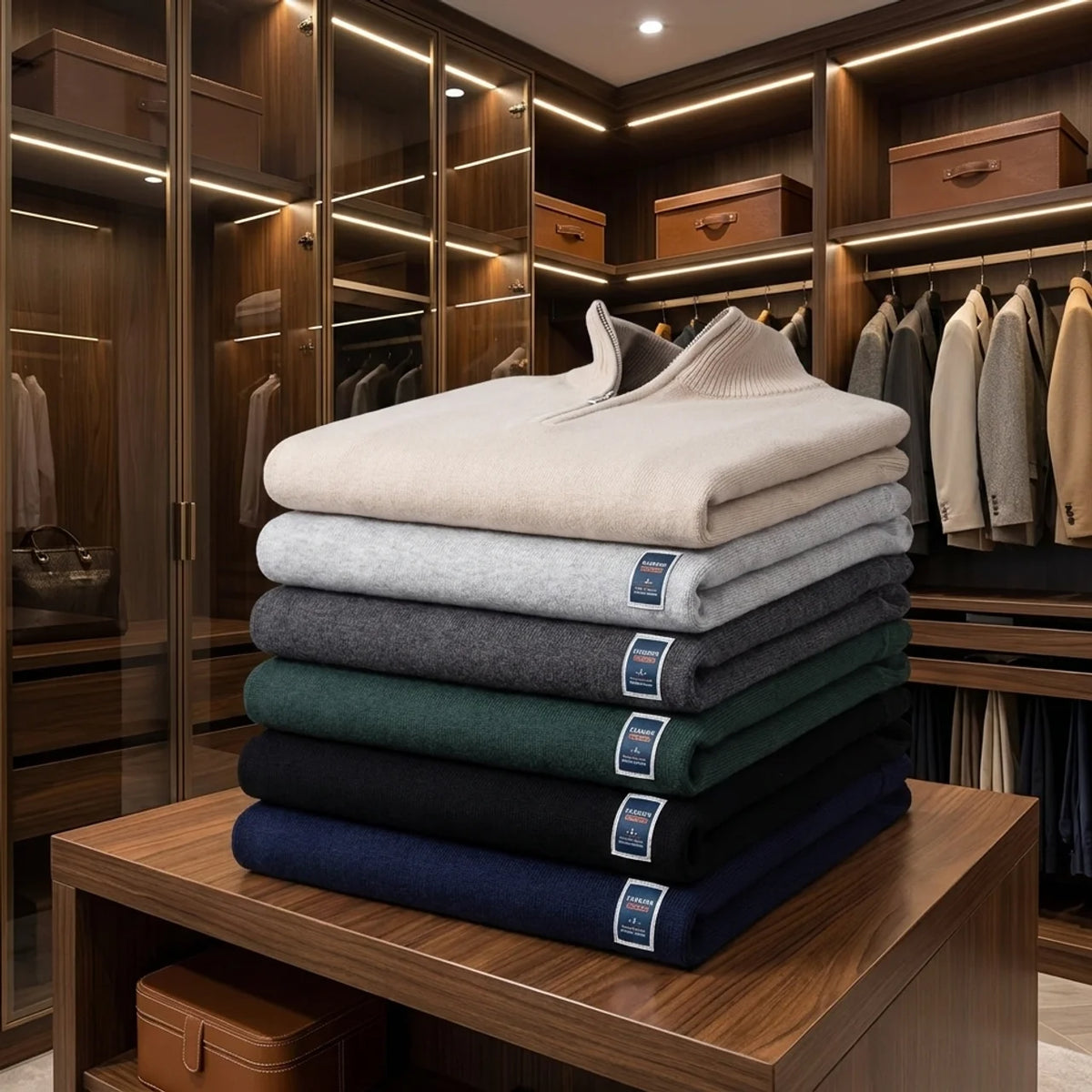 Premium Cotton Quarter-Zip Pullover