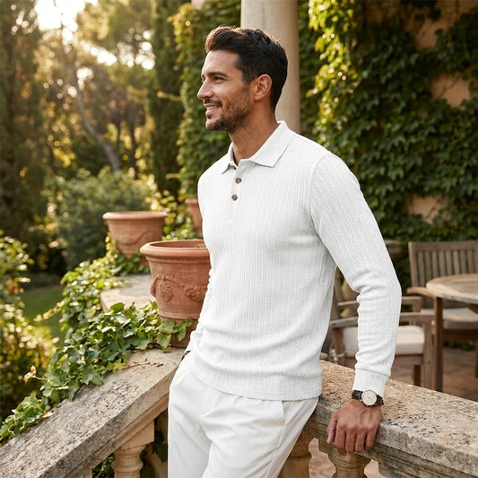 Textured Jacquard Polo