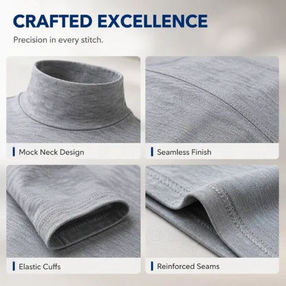 Men's Premium Milk Silk Mock Neck Shirt